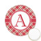 Red & Tan Plaid Icing Circle - Small - Front