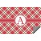 Red & Tan Plaid Indoor / Outdoor Rug - 3'x5' (Personalized)