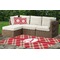 Red & Tan Plaid Outdoor Mat & Cushions