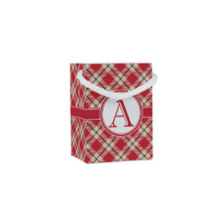 Red & Tan Plaid Jewelry Gift Bags - Gloss (Personalized)