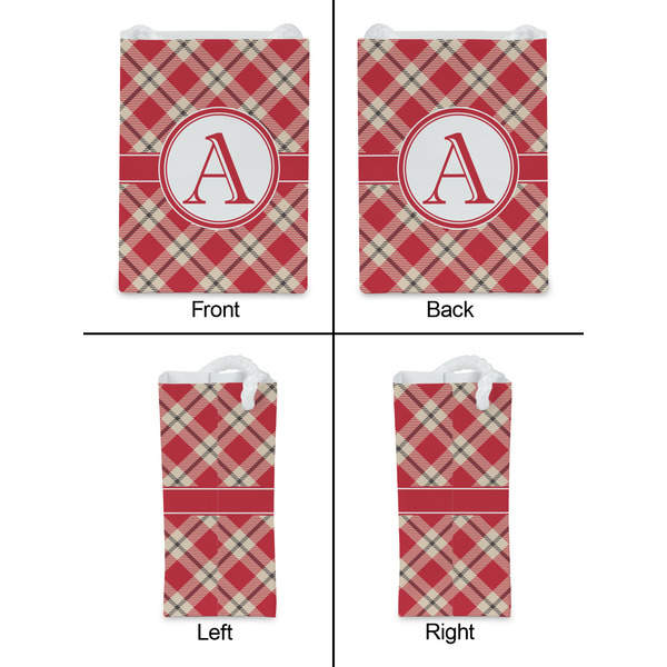 Red & Tan Plaid Jewelry Gift Bag - Matte - Approval