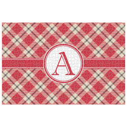 Red & Tan Plaid 1014 pc Jigsaw Puzzle (Personalized)