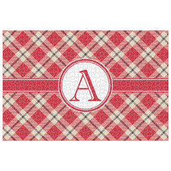 Red & Tan Plaid Jigsaw Puzzle - 1000-piece (Personalized)