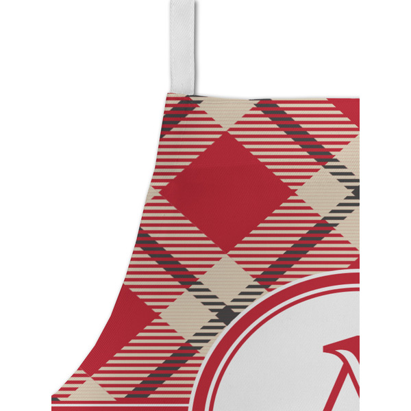 Red & Tan Plaid Kid's Aprons - Detail
