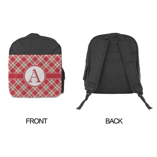Red & Tan Plaid Kid's Backpack - Approval