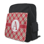 Red & Tan Plaid Preschool Backpack (Personalized)