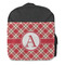 Red & Tan Plaid Kids Backpack - Front
