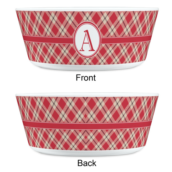 Red & Tan Plaid Kids Bowls - APPROVAL