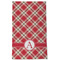 Red & Tan Plaid Kitchen Towel - Poly Cotton - Full Front