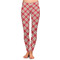 Red & Tan Plaid Ladies Leggings - Large