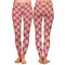 Red & Tan Plaid Ladies Leggings - Front and Back