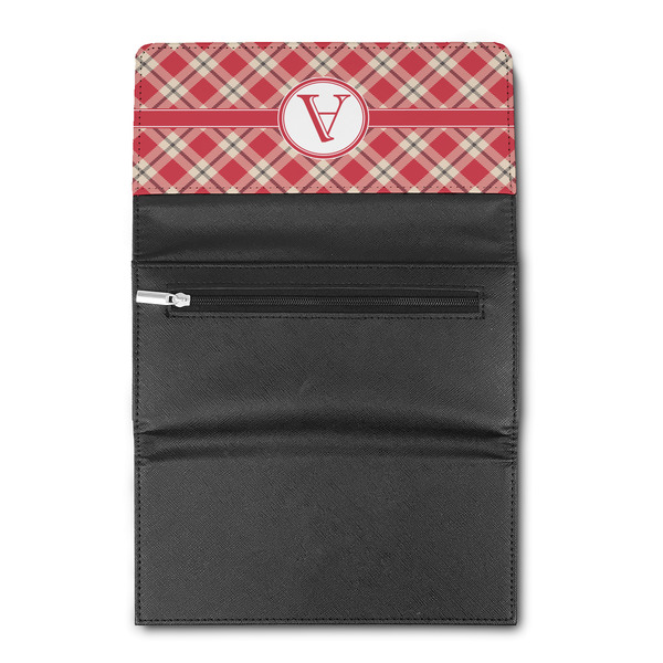 Red & Tan Plaid Ladies Wallet  (Personalized Opt)