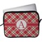 Red & Tan Plaid Laptop Sleeve / Case - 13" (Personalized)