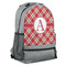 Red & Tan Plaid Large Backpack - Gray - Angled View