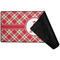Red & Tan Plaid Large Gaming Mats - FRONT W/ FOLD