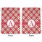 Red & Tan Plaid Large Laundry Bag - Front & Back View