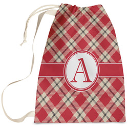 Red & Tan Plaid Laundry Bag (Personalized)