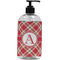 Red & Tan Plaid Plastic Soap / Lotion Dispenser (Personalized)