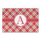 Red & Tan Plaid Large Rectangle Car Magnets- Front/Main/Approval