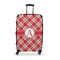 Red & Tan Plaid Large Travel Bag - With Handle