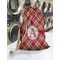Red & Tan Plaid Laundry Bag in Laundromat