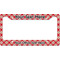 Red & Tan Plaid License Plate Frame Wide