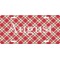 Red & Tan Plaid Front License Plate (Personalized)
