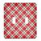 Red & Tan Plaid Personalized Light Switch Cover (2 Toggle Plate)