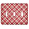 Red & Tan Plaid Light Switch Covers (3 Toggle Plate)