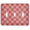 Red & Tan Plaid Light Switch Cover (3 Toggle Plate)