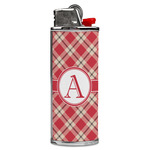 Red & Tan Plaid Case for BIC Lighters (Personalized)