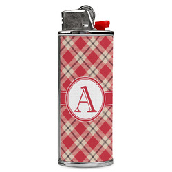 Red & Tan Plaid Case for BIC Lighters (Personalized)