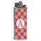 Red & Tan Plaid Lighter Case - Front