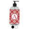 Red & Tan Plaid Plastic Soap / Lotion Dispenser (Personalized)