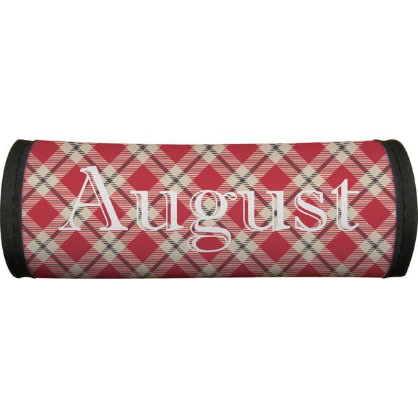 Red & Tan Plaid Luggage Handle Wrap