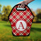 Red & Tan Plaid Lunch Bag - Hand