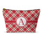 Red & Tan Plaid Structured Accessory Purse (Front)