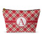 Red & Tan Plaid Makeup Bag (Personalized)