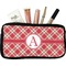 Red & Tan Plaid Makeup Case Small
