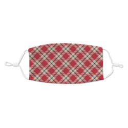 Red & Tan Plaid Kid's Cloth Face Mask