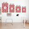 Red & Tan Plaid Matte Poster - Sizes