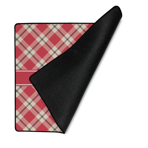 Red & Tan Plaid Medium Gaming Mats - FRONT W/FOLD
