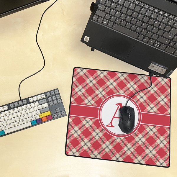 Red & Tan Plaid Medium Gaming Mats - LIFESTYLE