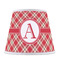 Red & Tan Plaid Poly Film Empire Lampshade - Front View