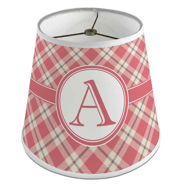 Custom Red & Tan Plaid Empire Lamp Shade (Personalized)