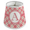 Red & Tan Plaid Poly Film Empire Lampshade - Angle View