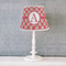 Red & Tan Plaid Poly Film Empire Lampshade - Lifestyle
