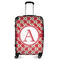 Red & Tan Plaid Suitcase - 24" Medium - Checked (Personalized)