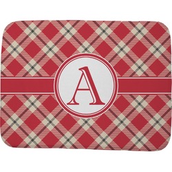 Red & Tan Plaid Memory Foam Bath Mat - 48"x36" (Personalized)