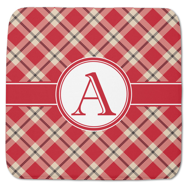 Red & Tan Plaid Memory Foam Bath Mat 48 X 48
